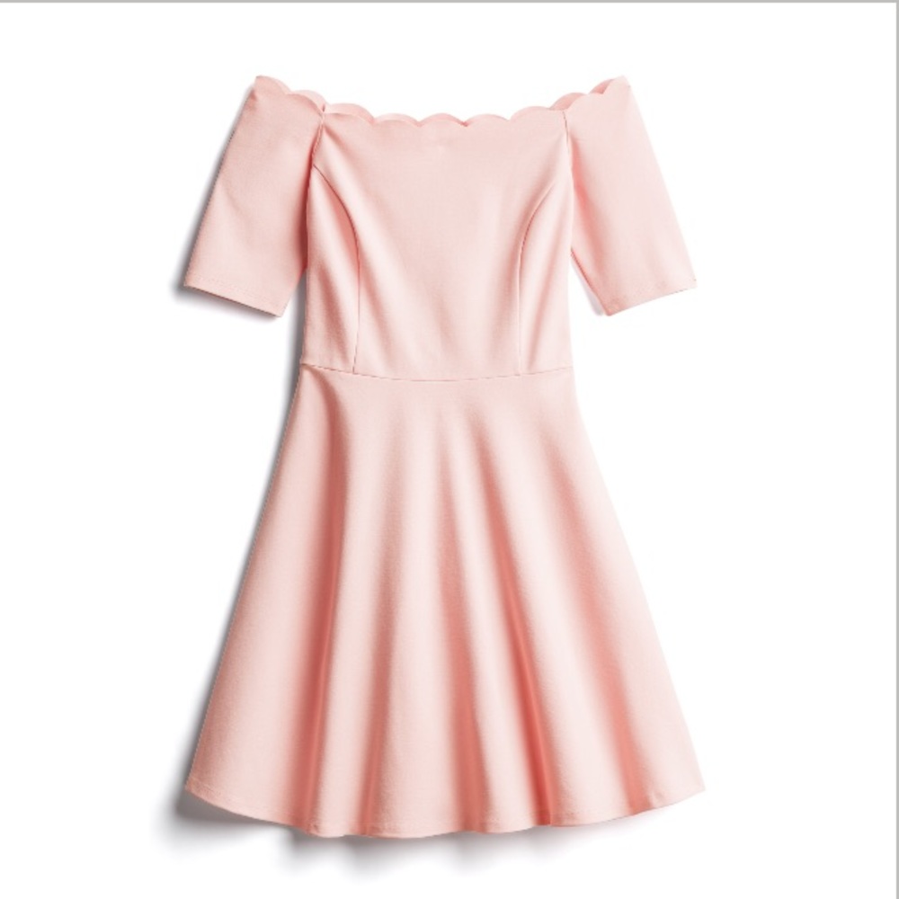 Nine Britton Off The Shoulder Pink Dress.